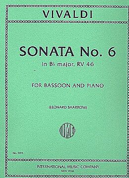 Antonio Vivaldi Notenblätter Sonata B flat major no.6