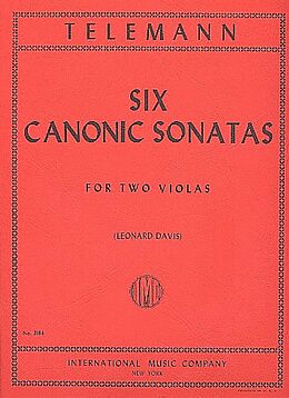 Georg Philipp Telemann Notenblätter 6 canonic Sonatas