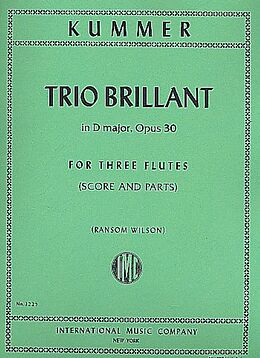 Kaspar Kummer Notenblätter Trio Brillant d major op.30