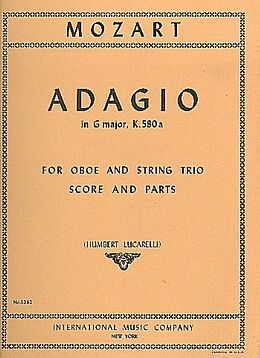 Wolfgang Amadeus Mozart Notenblätter Adagio g major KV580a