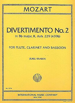 Wolfgang Amadeus Mozart Notenblätter Divertimento Bb major no.2 KVAnh.229