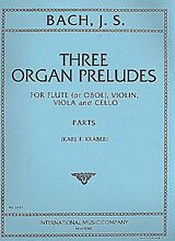 Johann Sebastian Bach Notenblätter 3 Organ Preludes