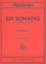 Gaetano Pugnani Notenblätter 6 Sonatas op.4 vol.2 (nos.4-6)
