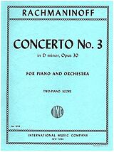 Sergei Rachmaninoff Notenblätter Concerto d minor no.3 op.30