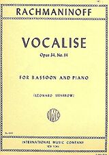 Sergei Rachmaninoff Notenblätter Vocalise op.34,14