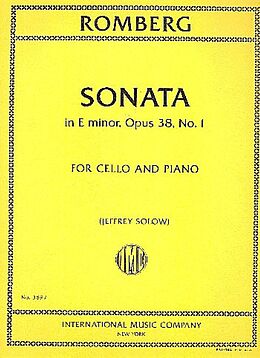 Bernhard Heinrich Romberg Notenblätter Sonata in e minor op.38,1