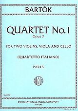 Béla Bartók Notenblätter Quartet no.1 op.7