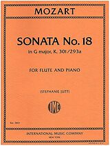 Wolfgang Amadeus Mozart Notenblätter Sonata G-Dur Nr.18 KV301/293a