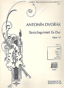 Antonin Leopold Dvorak Notenblätter Quintett Es-Dur op.97