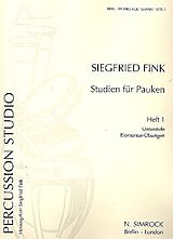 Siegfried Fink Notenblätter Studien für Pauken Band 1 - Elementarübungen