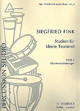 Siegfried Fink Notenblätter Studien für kleine Trommel Band 2 - Akzentverschiebungen