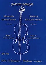 Jakob Sakom Notenblätter Violoncello-Etüdenschule Band 1 - erste, enge Lage