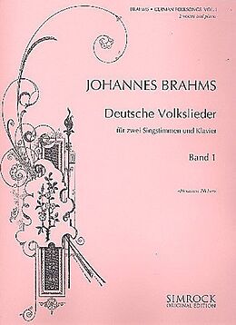 Johannes Brahms Notenblätter Deutsche Volkslieder Band 1