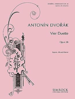 Antonin Leopold Dvorak Notenblätter 4 Duette op.38