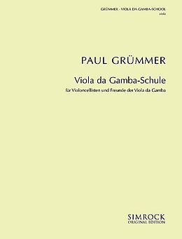 Paul Grümmer Notenblätter Viola da Gamba-Schule