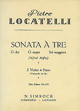 Pietro Antonio Locatelli Notenblätter Sonata a tre G-Dur