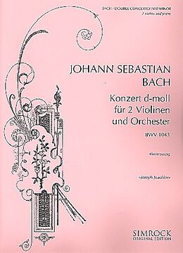 Johann Sebastian Bach Notenblätter Konzert d-Moll