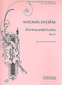 Antonin Leopold Dvorak Notenblätter Quartett Es-Dur op.87