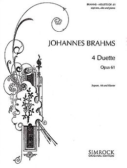 Johannes Brahms Notenblätter 4 Duette op.61