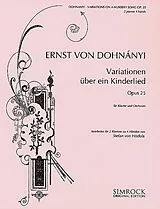 Ernö (Ernst von) Dohnanyi Notenblätter Variationen über ein Kinderlied op.25