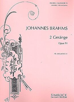 Johannes Brahms Notenblätter 2 Gesänge op.91