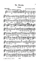 Antonin Leopold Dvorak Notenblätter Te Deum op.103