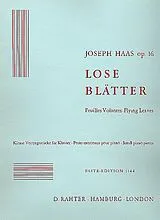 Joseph Haas Notenblätter Lose Blätter op.16 kleine Vortragsstücke