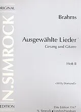 Johannes Brahms Notenblätter Ausgewählte Lieder Band 2