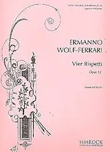 Ermanno Wolf-Ferrari Notenblätter 4 Rispetti op.12