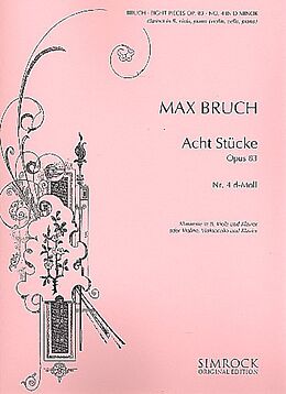 Max Bruch Notenblätter 8 Stücke op.83 Band 4 (Nr.4)