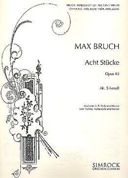 Max Bruch Notenblätter Rumänische Melodie f-Moll op.83,5