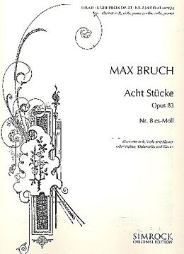Max Bruch Notenblätter 8 Stücke op.83. Band 8 (Nr.8)