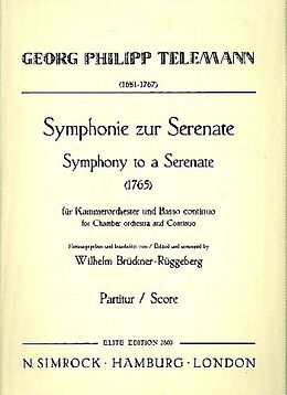 Georg Philipp Telemann Notenblätter Sinfonie zur Serenate