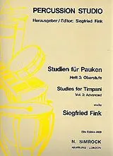 Siegfried Fink Notenblätter Studien für Pauken Band 3 - Oberstufe