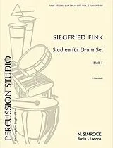 Siegfried Fink Notenblätter Studien für Drumset Band 1 - Unterstufe