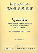 Wolfgang Amadeus Mozart Notenblätter Quartett KV368b
