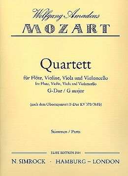 Wolfgang Amadeus Mozart Notenblätter Quartett KV368b