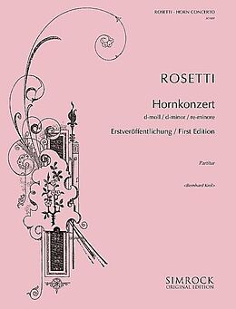Antonio (Franz Anton Rössler) Rosetti Notenblätter Concerto d-Moll