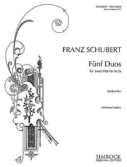 Franz Schubert Notenblätter 5 Duos