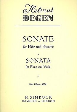 Helmut Degen Notenblätter Sonate