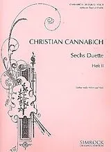Christian Cannabich Notenblätter 6 Duette Band 2
