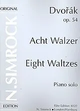 Antonin Leopold Dvorak Notenblätter 8 Walzer op.54