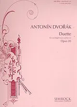 Antonin Leopold Dvorak Notenblätter Duette op.20
