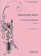 Bernhard Krol Notenblätter Lassus-Variationen op.33