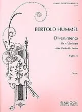 Bertold Hummel Notenblätter Divertimento op.36