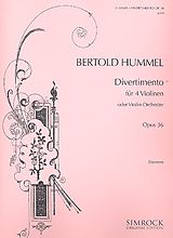 Bertold Hummel Notenblätter Divertimento op.36