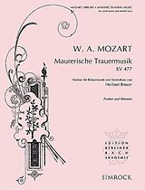 Wolfgang Amadeus Mozart Notenblätter Maurische Trauermusik KV477