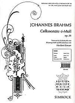 Johannes Brahms Notenblätter Sonate e-Moll op.38