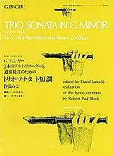 Gottfried Finger Notenblätter Triosonate g-Moll op.6,2