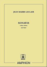 Jean Marie l'Ainé Leclair Notenblätter Sonates op.12 pour 2 violons